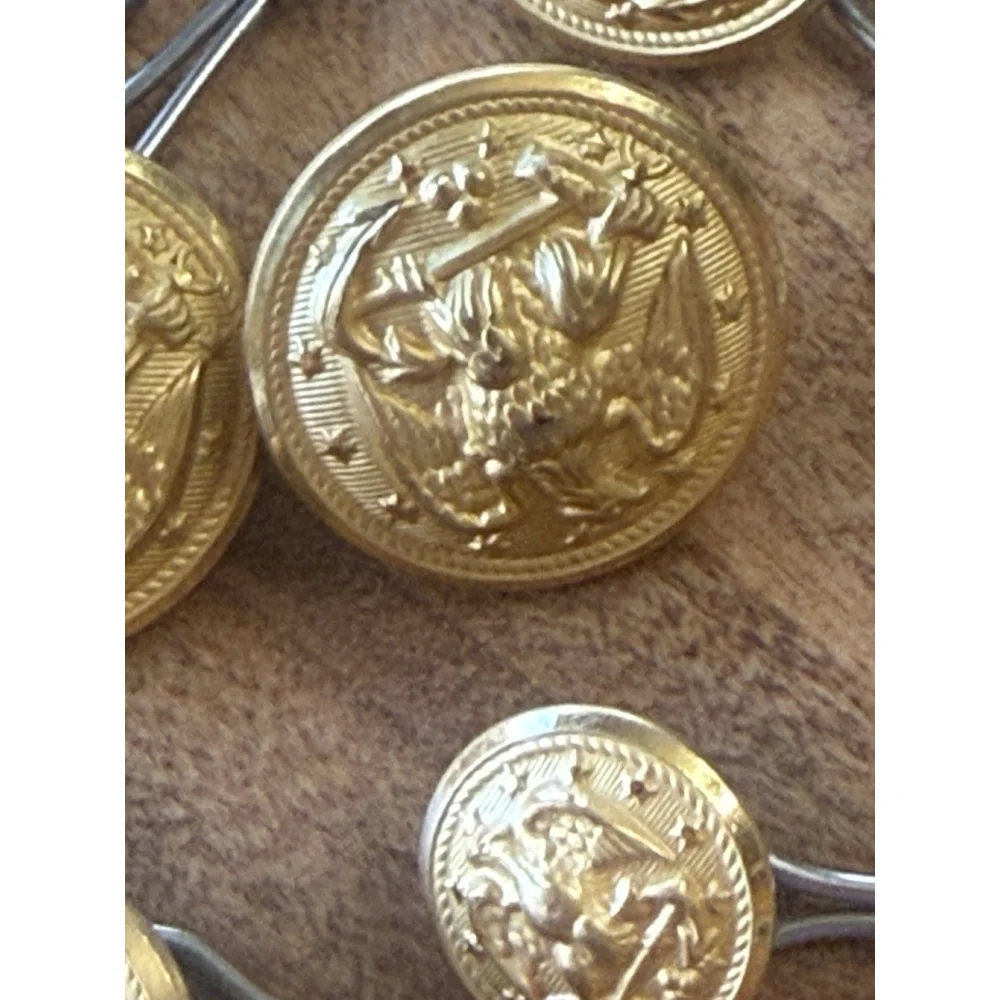 Eagle With Anchor Navy Brass Button 7 buttons